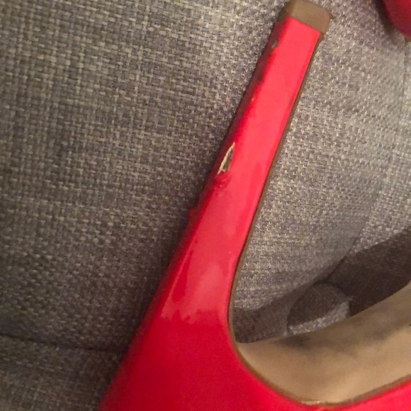 Red peep toe heels 👠 - Picture 6 of 6